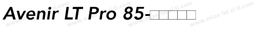 Avenir LT Pro 85字体转换